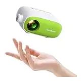 wondywe | Mini Beamer als Geschenk, um Sportereignisse/Filme anzuschauen - 137 Zoll Bildgröße, 480P, unterstützt TV Stick/PC/USB-Laufwerk/DVD, Ultraportables Design - Mini Projektor