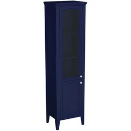 Vitra Valarte Hochschrank 53,5 x 39,5 x 196,5 cm Stahlblau Glas, MDF