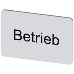 Siemens 3SU19000AD810AP0 Bezeichnungsschild 17, 5x27mm, Schild silber, Beschriftung: Betrieb - 10 Stück