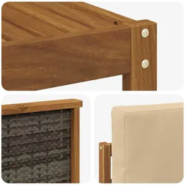 vidaXL Outdoor-Sofagarnitur 5-tlg. Natur