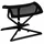 AMSTYLE Fußhocker Kunststoff 33 x 46 x 33 cm Schwarz