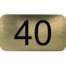 N/H Hausnummerntafel 40 Gold metallic