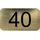 N/H Hausnummerntafel 40 Gold metallic