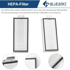 bluearks Zubehörset für Q8 Max/Q8 Max+/Q5 Pro/Q5 Pro+/Q5 Max+ 6*Staubbeutel 2*Main Rollbürste 6*Seitenbürsten 2*Filter 4*Mopp Wischtücher