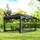 Outsunny Faltpavillon 3,95 x 2,95 m inkl. Seitenteile Schwarz/Mehrfarbig