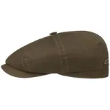 Stetson Hatteras Classic Waxed Cotton Flatcap Schirmmütze Ballonmütze Baumwollcap Sonnencap Herren - mit Schirm Frühling-Sommer Herbst-Winter - 58 cm braun - 58