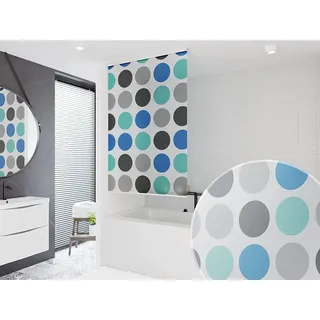 KSHANDEL24 HALB Kassetten DUSCHROLLO Modell Retro BLAU TÜRKIS HELLGRAU ANTHRAZIT 7 Breiten ZUR Wahl (60x240 cm)
