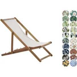 Beliani Anzio Liegestuhl 101 x 54 x 70 cm Beige