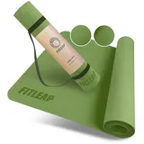 Fitleap Yogamatte Pro aus umweltfreundlichem TPE-Schaum, sehr rutschfeste, hypoallergene und hautfreundliche Pilates Matte, Fitness Matte & Gymnastikmatte