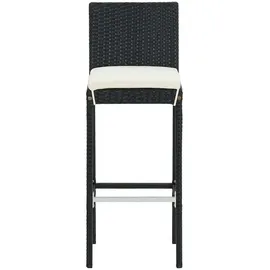 vidaXL Gartenbar Set 5-tlg. Schwarz