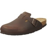 Herren Clog Pantolette Leder Schnalle bequem Grado 6698 Größe 40 EU Farbe Braun