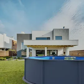 Planet Pool Stahlwandpool Rund Classic 360 x 120 cm anthrazit