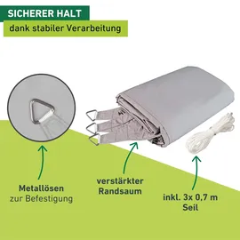WINDHAGER Sonnensegel Cannes 4 x 4 x 4 m