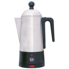 C3 Design Eco - electric percolator - black/brushed stainless steel