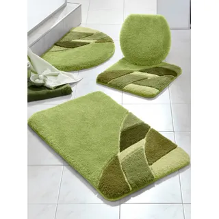 Badematte HAGEMANN Gr. 6, grün, WC-Deckelbezug (47cm x 50cm), 1 Stk., Badematten