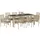 vidaXL Garten Essgruppe 9-tlg. Beige