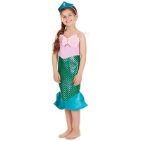 Fun Shack Meerjungfrau Kostüm Mädchen, Blau Rosa Karneval Ariel Kleid, Faschingskostüme Kinder M Größe M