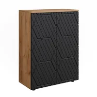 Vicco Midischrank Irma Anthrazit Gestreift 60 x 81 cm