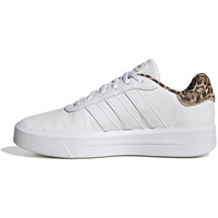 adidas Damen Court Platform Sneaker, Ftwr White Ftwr White Gold Met, 37 1/3 EU - 37 1/3 EU