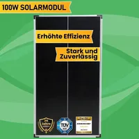 Campergold 100 Watt neu Monokristallin Solarmodul Camper, Wohnwagen silber