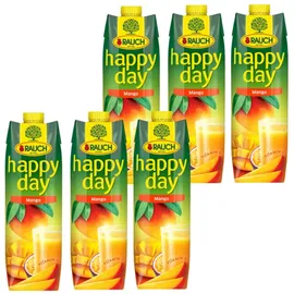 Säfte-Sirup Rauch Happy Day Mangofruchtsaft aus Mangomark 1000ml 6er Pack