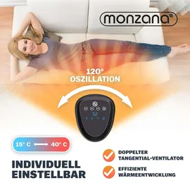 monzana Heizlüfter 2000 W Schwarz/Weiß