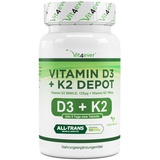 Vit4ever Vitamin D3 5.000 I.E. 125 μg + Vitamin K2 200 μg Tabletten 365 St.