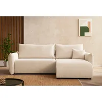 INOSIGN Ecksofa »MAVAS Schlafsofa mit Bettkasten, L-Form,«, ca.257/127cm (Liegefläche 212/145 cm), Cord, Chenille, Struktur