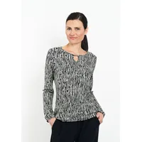Seidel Moden Langarmshirt mit grafischem Muster und Cut-Out -
