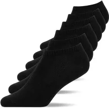SNOCKS Sneaker Socken Herren & Damen 6 Paar aus Bio-Baumwolle - Weiche und Atmungsaktive Kurze Socken, Perfekte Passform, Ideal für Sport & Alltag - Knöchelsocken Gr.39-42 Farbe Schwarz