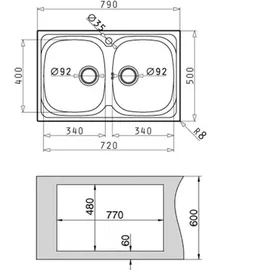 PYRAMIS SPARTA (79X50) 2B Edelstahl glatt