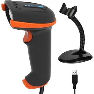 Tera 1D 2D QR Wired Barcode Scanner USB 2.0 Kabelgebundener Barcode-Scanner CMOS Barcodelesegerät für Bildschirm mit Halterung/Ständer, D5100Y-Z