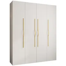 abiks möbel Drehtürenschrank COMO 200 x 245,5 x 40 cm Weiß/Gold