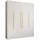 abiks möbel Drehtürenschrank COMO 200 x 245,5 x 40 cm Weiß/Gold