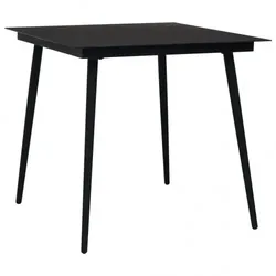 vidaXL Garten-Essgruppe Poly Rattan und Glas Garten Möbel 3 : Größe - 3-tlg.