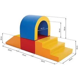 iglu softplay IGLU 4 XL Schaumstoff Softbausteine Spielset - Tunnel