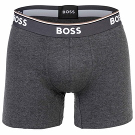 Boss Herren Boxershorts, 3er Pack - Boxer Briefs 3P Power, Cotton Stretch, Logo Grau L