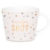 Grafik-Werkstatt Espresso-Tasse mit 100% Echtgold Porzellan Tasse 50 ml breakfast Shot 61572 Grau