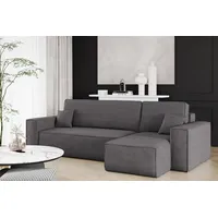 Fun Möbel Ecksofa Schlafsofa Sofa MARIS Stoff Poso Anthrazit
