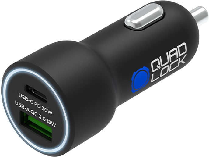 Quad Lock Dual USB-A/USB-C, chargeur de voiture