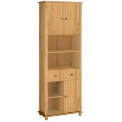 Badezimmer Hochschrank im Landhaus Stil Kiefer Massivholz