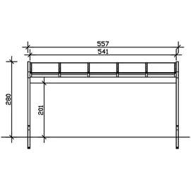 SKANHOLZ Terrassenüberdachung Novara 557 x 309 cm eiche hell