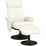 Homcom Relaxsessel Creme, Kunststoff, 71x104x69 cm, Wohnzimmer, Sessel, Relaxsessel