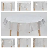 laro Tischdecke Tischdecke rund transparent – PVC, wasserdicht, Ø 140 cm