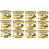 GOURMET Gold Succulent Delights Nassfutter mit Huhn für adulte Katzen 12x85g