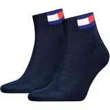 Tommy Hilfiger Tommy Jeans Quarter Flag - kurze Socken - Blue - 39/42