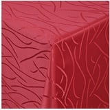 Moderno Tischdecke Tischdecke Stoff Damast Streifen Design Jacquard mit Saum, Oval 140x190 cm rot Oval 140x190 cm