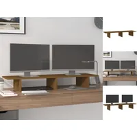 VidaXL Monitorständer Honigbraun 100x27x15 cm Massivholz Kiefer