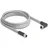 DeLock 80543 Sensor-/Aktor-Kabel M12 Kabel L-kodiert 5 Pin Stecker gerade zu Buchse rechts gewinkelt PUR