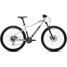 Ghost Lanao Essential 27.5 AL«, 24 Gang, Shimano, Acera RD-M360 Schaltwerk, Kettenschaltung, für Damen Mountain Bike Pearl White/Met. Green Bay glossy/matt | XS/36cm